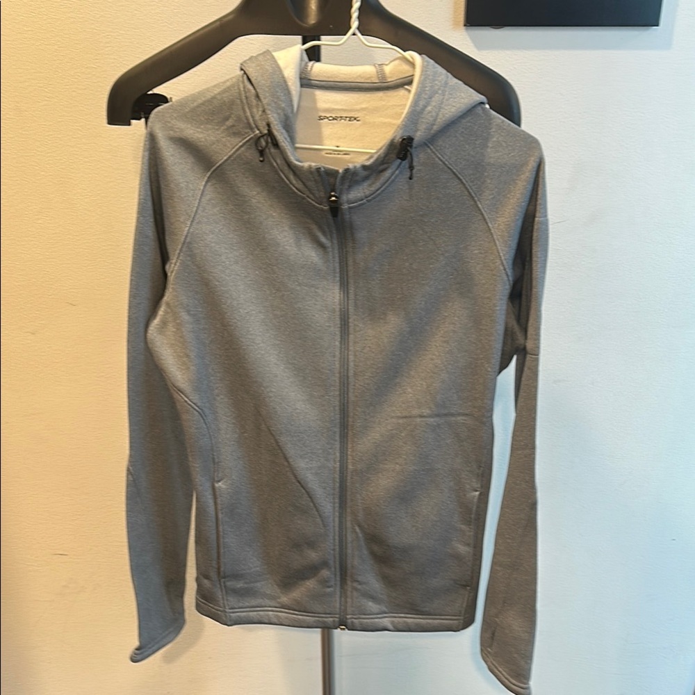 Sport-Tek Grey and White Hoodie